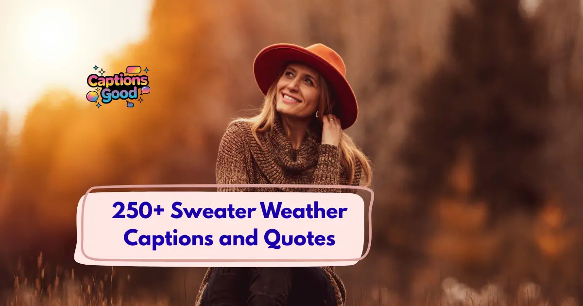 Sweater Weather Captions