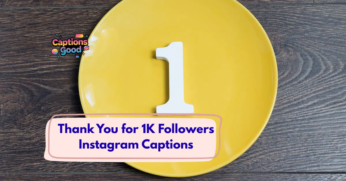 Thank You for 1K Followers Instagram Captions