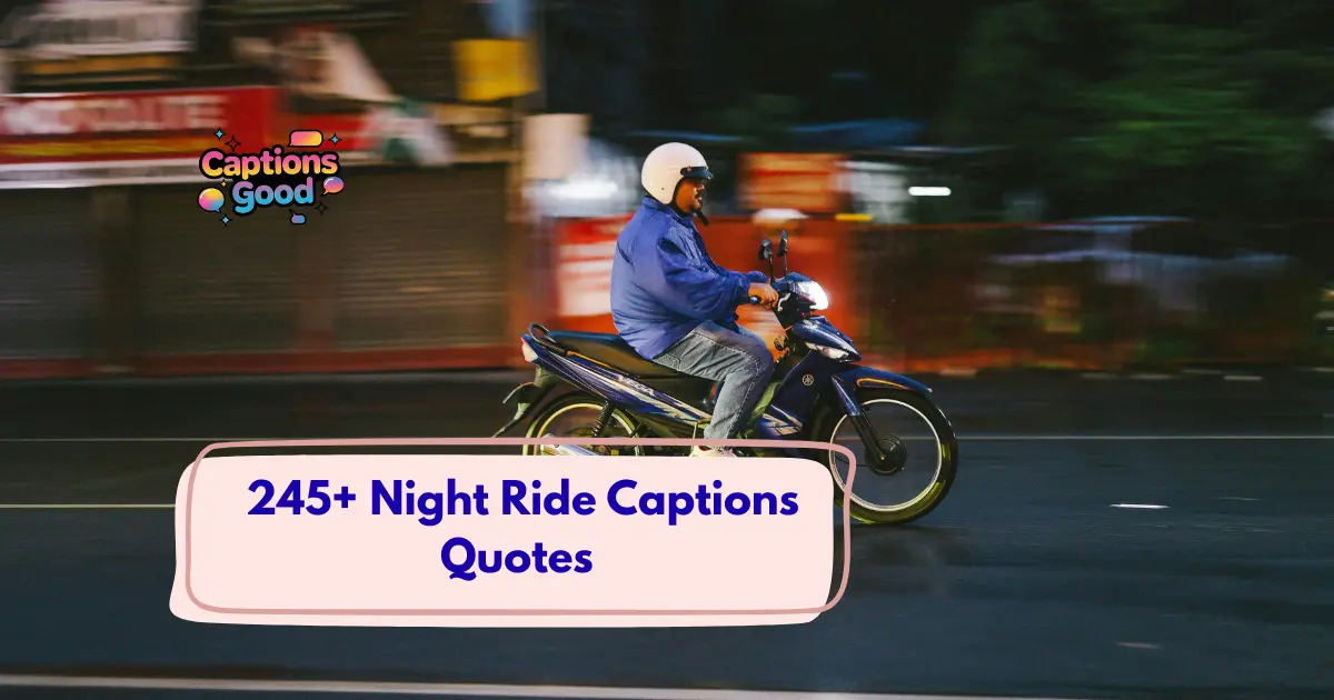 Night Ride Captions Quotes