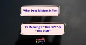 What Does TS Mean in Text