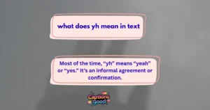 what does yh mean in text (1)